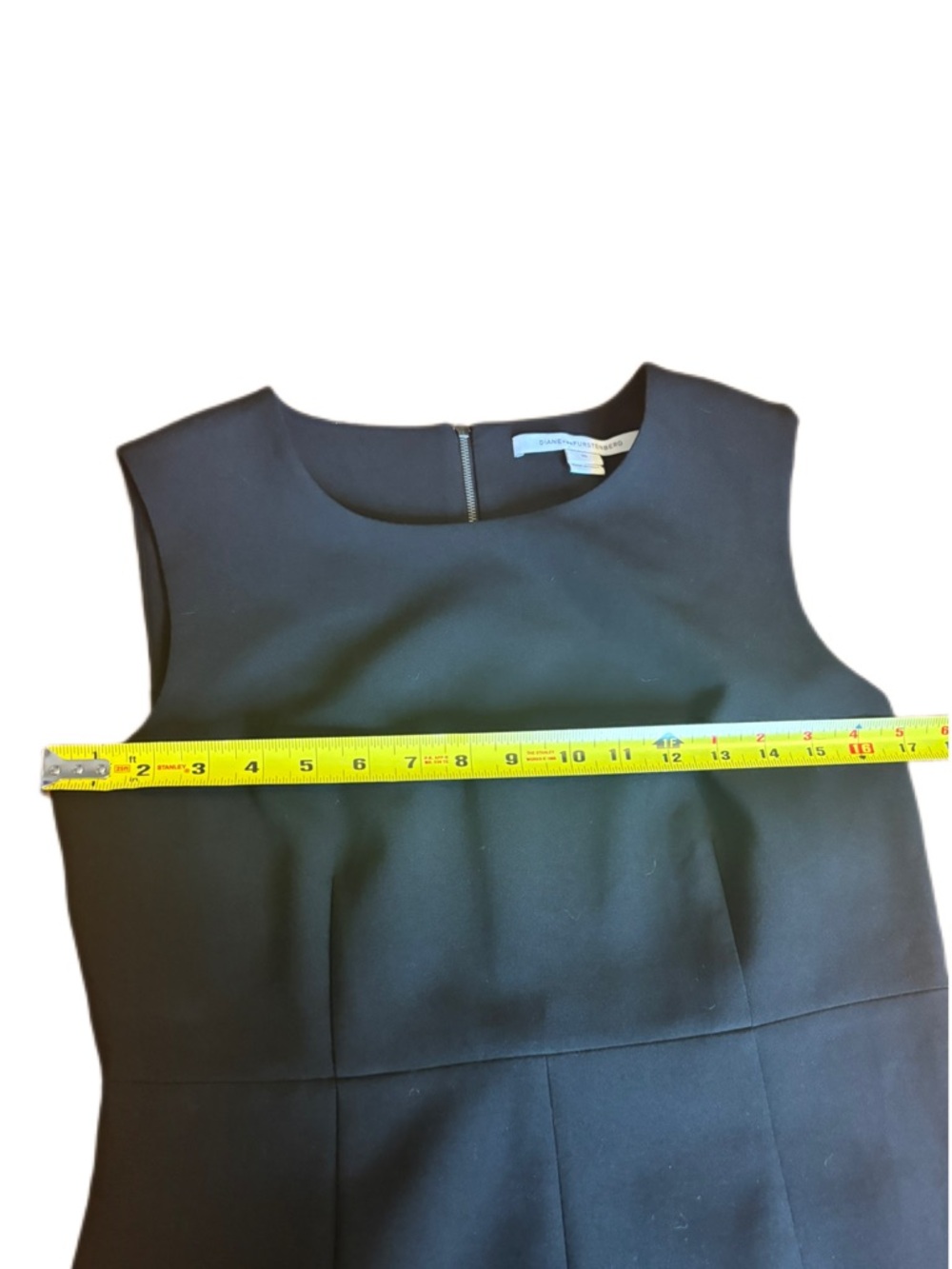 Diane von Furstenberg DVF Carrie Sheath Dress Black Size 10 EUC LBD - Picture 7 of 8